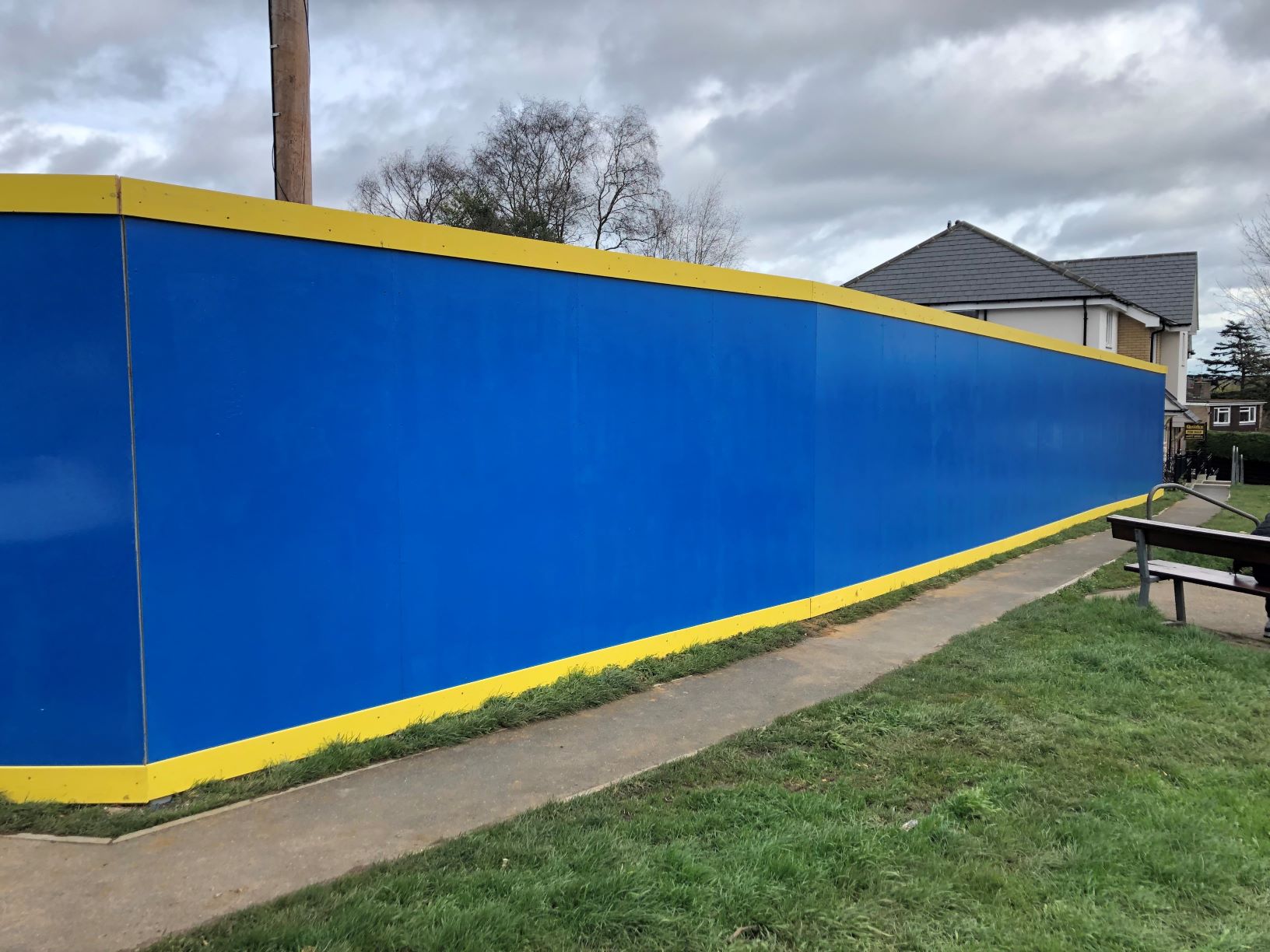 Hoarding created & erected by Haywards Fencing Ltd